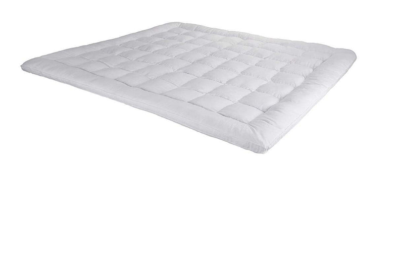 Microfibre Mattress Padding/Topper for 5 Star Hotel Feel- (White) (72" X 75")