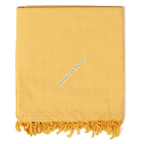 Handicraft Bazarr 2 Pcs Combo Summer Chadar Silky Soft Plain Bhagalpuri Handloom Sleeping Rest Traditional Tapestry Comfort Travel Blanket 90x50 Inch