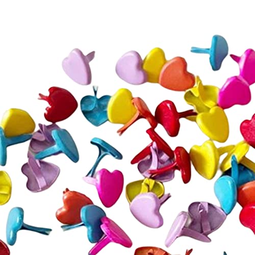CALANDIS™ 200Pcs Heart Shape Mini Brads Paper Fasteners for Art Scrapbooking Crafting | Scrapbooking & Paper Crafts | Scrapbooking | Scrapbooking Embellishments
