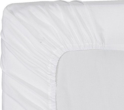 Utopia Bedding Fitted sheet 200 Thread Count 100% Cotton White/Twin AD