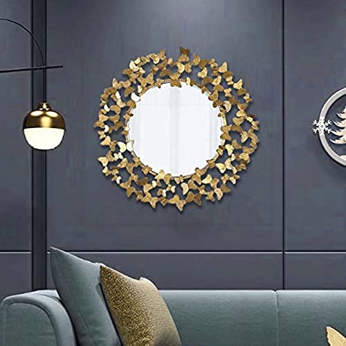 TAC/Metal wall art hangings/Easy handling, (BUTTERFRLY MIRROR) living room, dining room,home, office, café and for gift purpose, size (30 * 2 * 30) inches