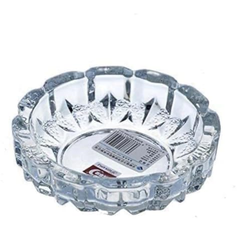 Worlds | Crystal Glass Ashtray and Feng Shui Prosperity Plate, 12 cm, Clear