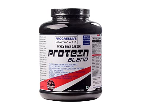 Progressive Healthcare Whey Soya Casein Protein Blend Supplement,2.25kg (Chocolate Flavour)