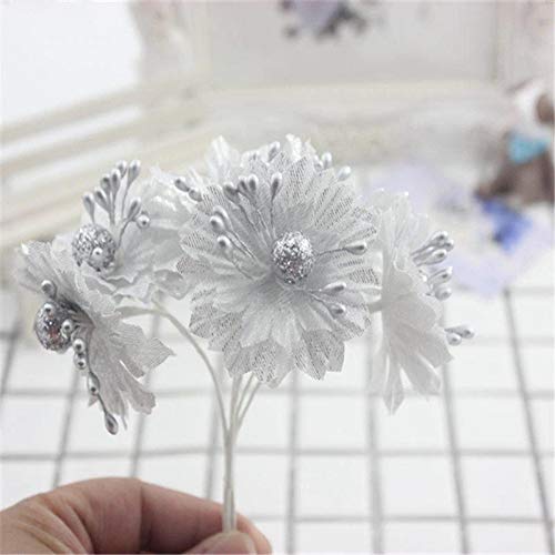 Delush Design Artificial Flowers (Golden, Silver, 36 Piece)