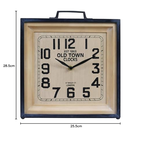 NIKKY HOME 12 Inch Shabby Chic Old Town Table Clock