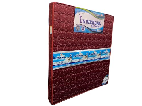 Universal Matrresses Flora Semi Orhtopedic Mattress for Dual Comfort, One Side Pu Foam Other Side Orthopedic Foam (72X60X05)