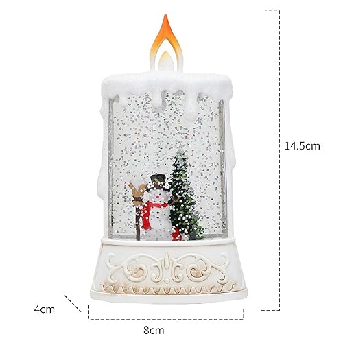 CALANDIS® Led Christmas Candle Snow Scene Decorative Candle for Indoor Festival Window Snowman | 1 Led Christmas Candle