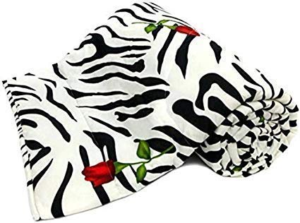 SK STORE Microfiber Organic Super Soft Heavy Warm | Floral Embossed Design | Light Weight Rajasthani Microfiber AC Blanket (Zebra, Double Bed)