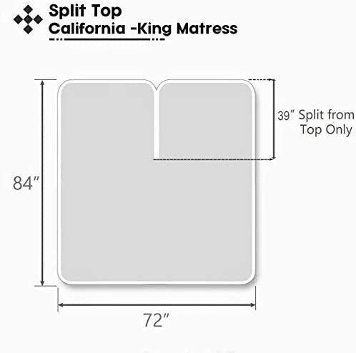 Sheets for Sleep Number Bed Split King,Split Top King Sheets for Sleep Number Bed,100% Egyptian Cotton,White Solid,39 Split- California King,400 TC,16 Inch Deep,Split King Sheets for Sleep Number Beds