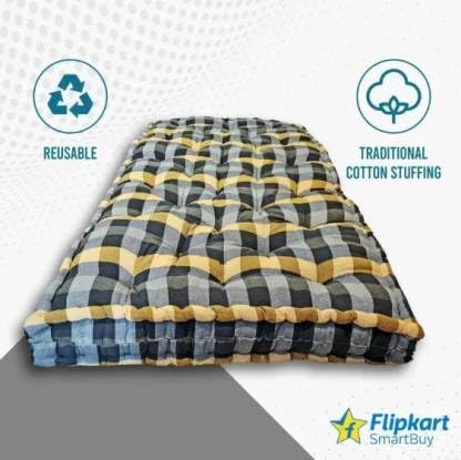 IMSMARTMART Soft Multicolour 6X4ft Mattress/Gadda 6 inch Double Cotton MattressSoft Cotton Multicolor Mattress Gadda Single Bed Ideal Travel, Home, Dabha, Hotel (L x W: 72 inch x 48 inch)