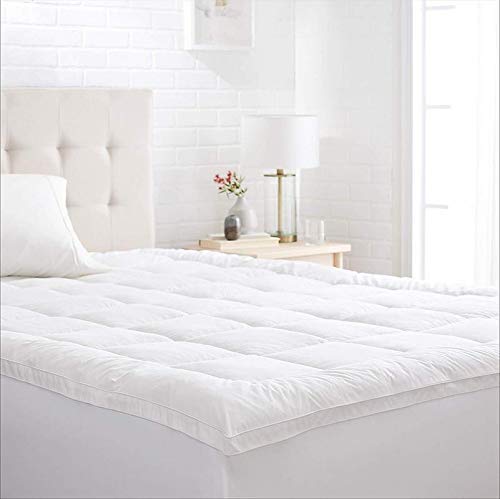 Fun Homes Soft Microfibre 500 GSM Mattress Padding/Topper for Comfortable Sleep -White -6ft x 5ft - Queen (72x60inch)