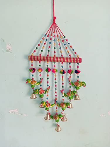 Surya Art Gallery Wind Chime Door Hanging mensan Parrot line Set of1pc