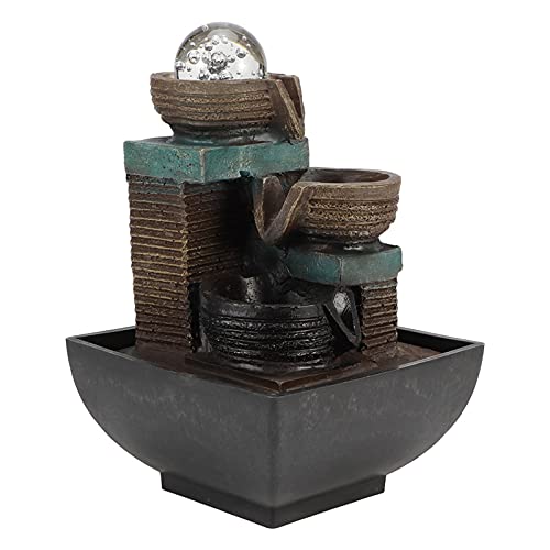 Set of 2 Desktop Fountain, Stable and Durable Led Desktop Fountain for Home Office for Desktop Decoration(Model: 9116)