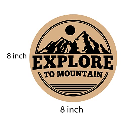 DOTME Travel Explore Mountain Wooden With Vinyl Sticker Decorative Wall Décor Boys Girls Home House Bedroom Living Room House Hall DIY Art 8 INCH (Black)