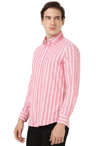 Van Heusen Men's Slim Fit Shirt (VSSFUSLFA12340_Pink