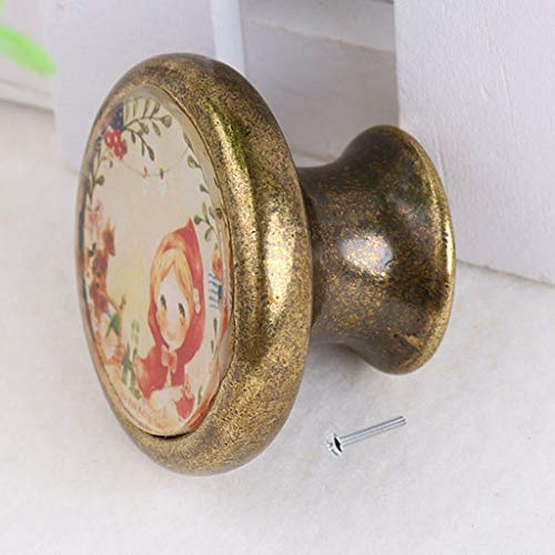 EN-VOLANT Shabby Chic Antique Brass Kitchen Dresser Wardrobe Pull Knob Handle Girl