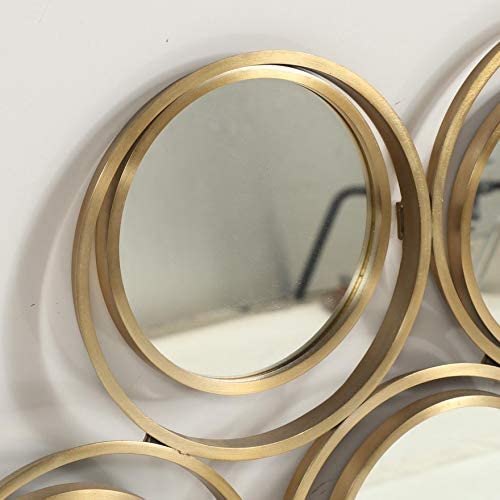 Ashlo's Golden Wall Decor Multi Mirror for Home, Drawing Room, Hall Entrance, Home Entrance