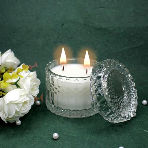 Confidence Crystal Jar Wax Candle Decorative Scented Glass Candle for Home/Office Table Décor Pack of 1