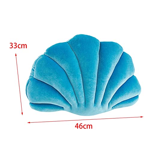 CALANDIS® Decorative Throw Pillow Floor Cushion Household Bedroom Car Seashell Pillows Blue | 1 Decorative Pillow