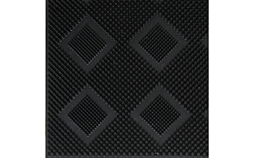 CASANEST Rubber Stud Mt, Outdoor Black Doormat,Size16x24 Inch,Non Slip MAt