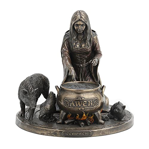 Veronese Ceridwen - Celtic Goddess of Knowledge with Cauldron Statue