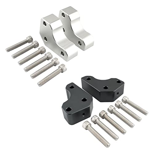 UJEAVETTE Motorcycle Handlebar Risers Kit for GTR1400 2008-2022 Increased 25mm Argent