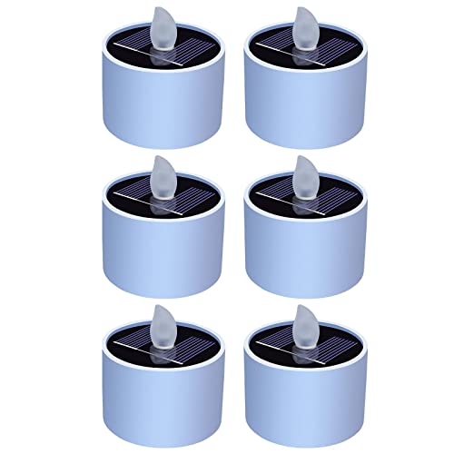 SECRET DESIRE Waterproof Flameless Led Tea Lights Solar Powered for Home Outdoor Party