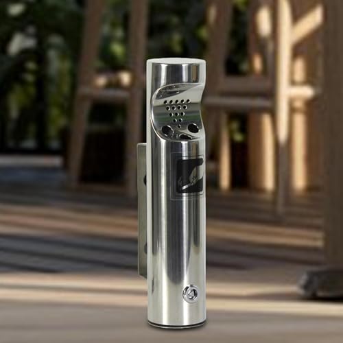 Ashtray Stainless Steel Wall Mount Practical Ash Holder for Patio Bar Garden Argent|Home & Garden|1 Ashtray Cylinder
