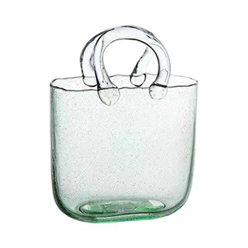 MYADDICTION Nordic Glass Flower Vase Flower Pot Centerpiece for Office Wedding Ornaments Green