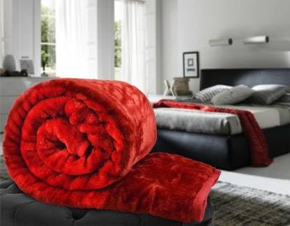 Bezzilish Home Floral DoubleMink Blanket for Heavy Winter-Red