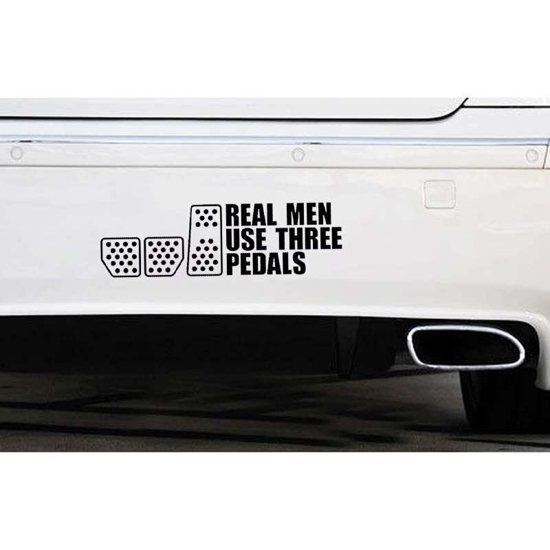 GADGETS WRAP Vinyl Wall Decal Sticker Real Men USE Three Pedals Vinyl Decal Car