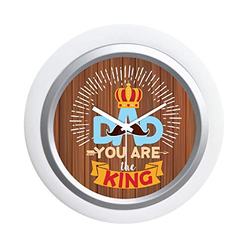 TheYaYaCafe Yaya Cafe You are King Dad Desk Clock for Father - 6x6 inches