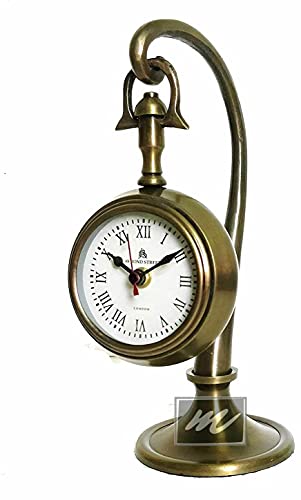 U.K MART New Simple Look Antique, 12 Inches Moon Stand Table Clock