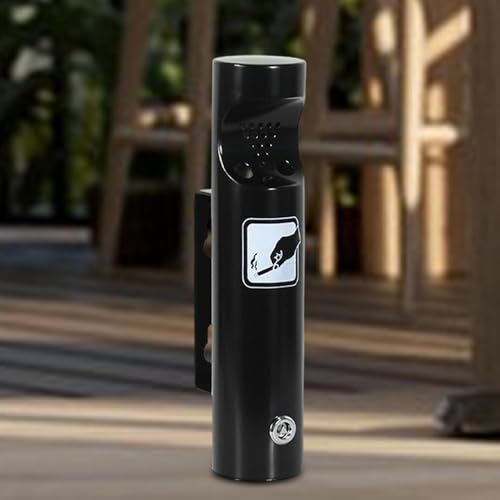 Ashtray Stainless Steel Wall Mount Practical Ash Holder for Patio Bar Garden Black|Home & Garden|1 Ashtray Cylinder
