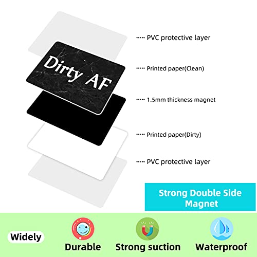 Dishwasher Magnet Oxepleus Double Sided Dirty Clean Sign for Dishwasher (3D Granite)