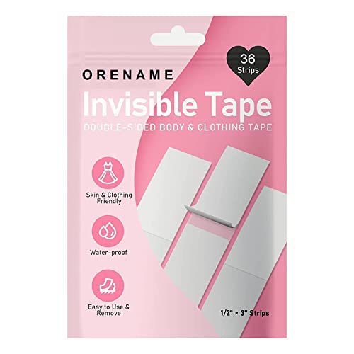 ORENAME Double-Sided Tape for Fashion, Tape for Clothes, Fabric Tape for Women Clothing and Body, All Day Strength Tape Adhesive, Invisible and Clear Tape for Sensitive Skins