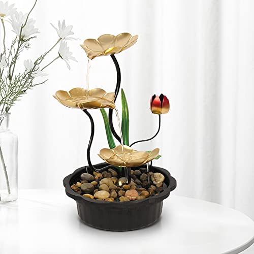 ATORSE® Electric Tabletop Fountains 3 Tiers Feng Shui Flowing Water for Office Decor