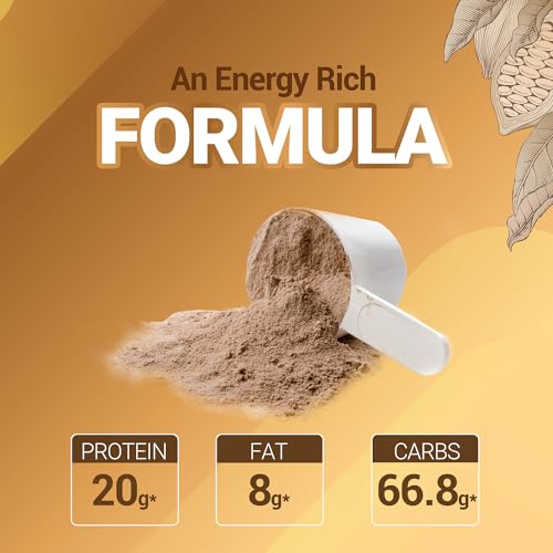 NUTRELA Weight Gainer Powder-1Kg|20G Protein, 66.8 Carbs & 3834Gm Calories|Ideal For Athlete, Men, Women & Kids-Chocolate Flavor