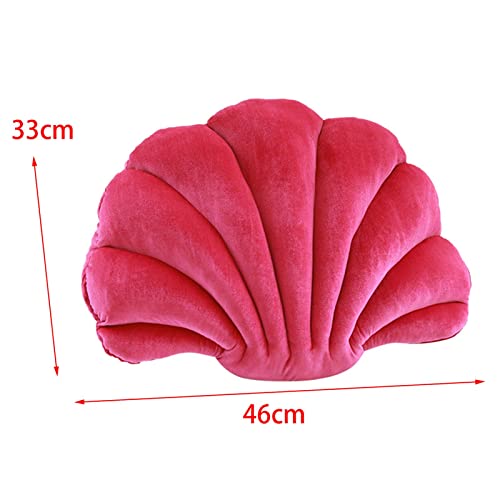 CALANDIS® Decorative Throw Pillow Floor Cushion Household Bedroom Car Seashell Pillows Rose Red | 1 Decorative Pillow