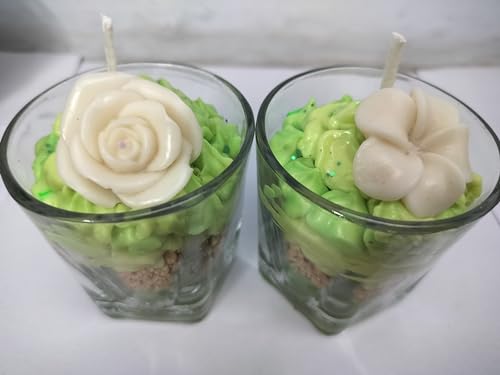 (Set of 2) Scented SOYA Wax Designer Scented Candle Birthday Festive Decoration Beautiful Diwali Christmas Love Your Happiness