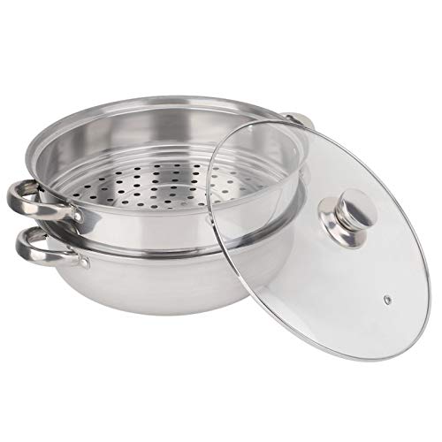 Steamer Pot, Steel Steamer, Steel Steamer Pot, The Thickened Handle Can 15Kg Theoretically, Stainless Steel Pan for Stock Pot Pot Pan Food Steamer