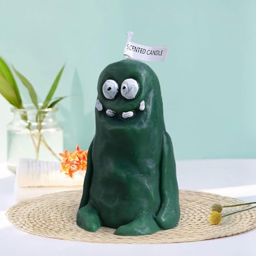 SAZ DEKOR Funny Scented Candles Gifts Decorative Candles for Anniversary Office Bedroom Green 12cm