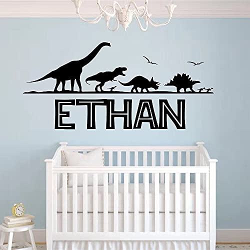 GADGETS WRAP Wall Decal Vinyl Sticker Wall Decoration - Personalized Name Custom Wall Decal Jurassic Park