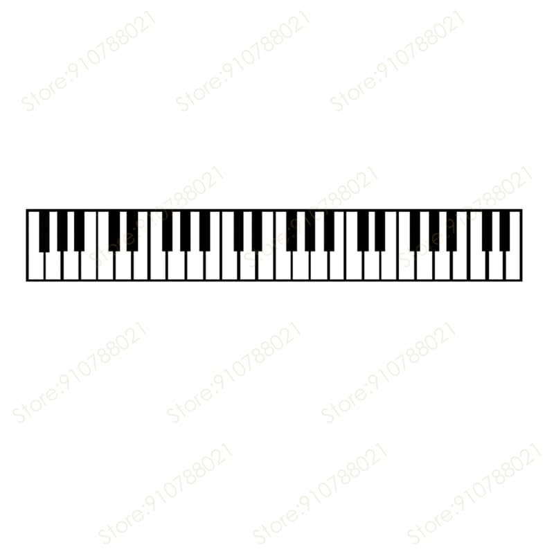 GADGETS WRAP Vinyl Modern Musical Instrument Decor Piano Keys Wall Decal