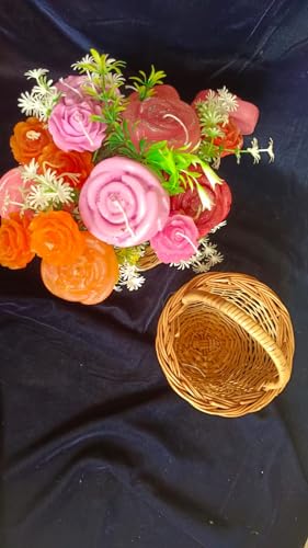 Sudha hast udhyog soywax candle Flower Bouquet with beautiful basket.