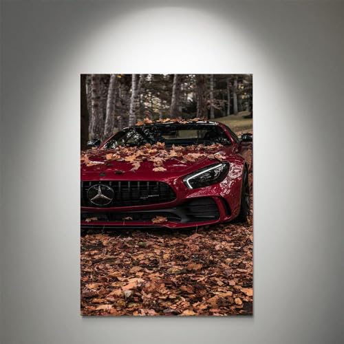 GADGETS WRAP Canvas Gallery Wrap Framed for Home Office Studio Living Room Decoration (9x11inch) - Mercedes Amg Gts