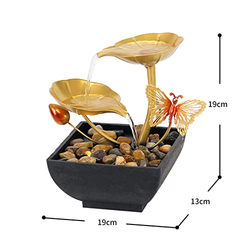 CALANDIS® 2 Tiers Tabletop Fountain Tabletop Waterfall Cascading for Office Decoration Butterfly'