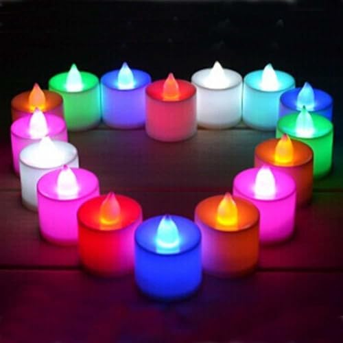 B S NATURAL Flameless Artificial LED Tea Lights Plastic Candle for Home Decoration