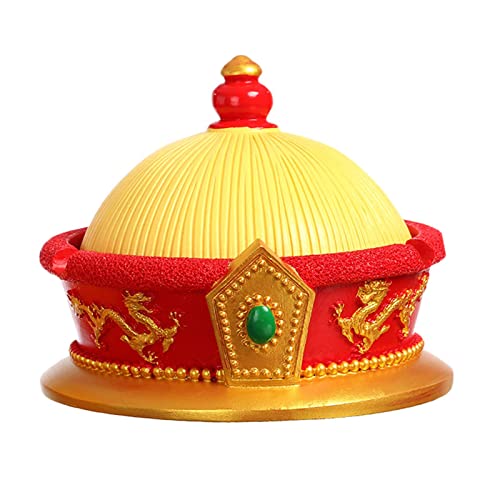 MYADDICTION Chinese Ashtray with Lid Resin Crafts Sculpture for Home Decoration Men Gift Yellow B