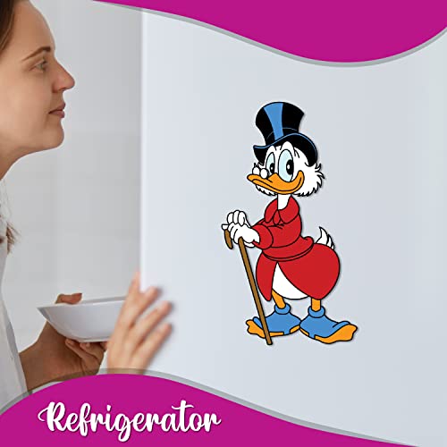 Bhai Please Uncle Scrooge Wooden Fridge Magnet (Pack of 1) Fun Comic Character Gift and Decoration